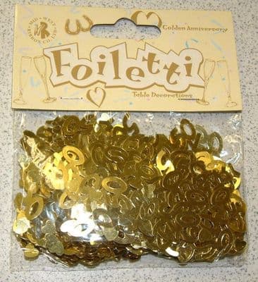 Foiletti Table Confetti 50th Anniversary