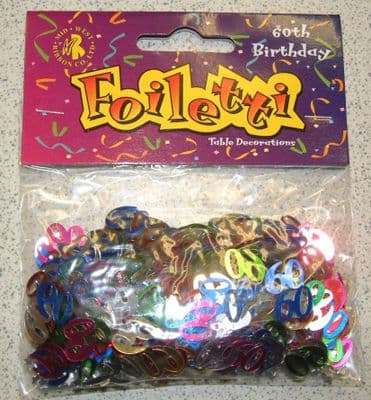Foiletti Table Confetti 60th