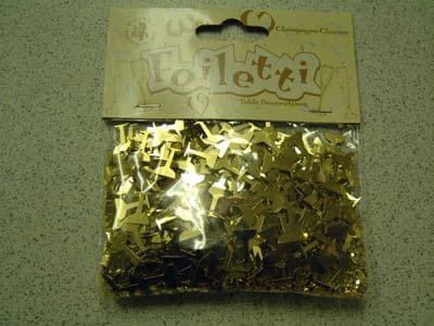Foiletti Table Confetti Champagne Glass Gold