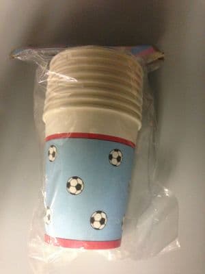 Football Design Paper Cups 8's