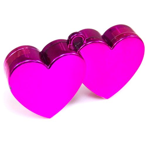 Fushia Double Heart Weight x 12