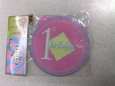 Girls 1st Birthday Table Centrepiece