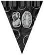 Glitz Black 80th Bunting Banners