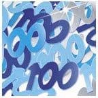 Glitz Blue 100th Table Confetti