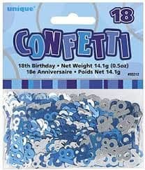 Glitz Blue 18th Table Confetti