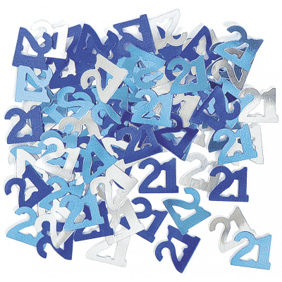 Glitz Blue 21st Table Confetti