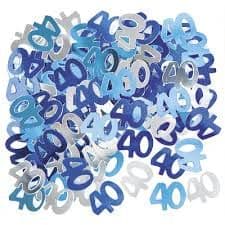 Glitz Blue 40th Table Confetti