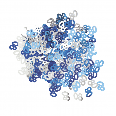 Glitz Blue 80th Table Confetti