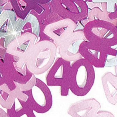 Glitz Pink 40th Table Confetti