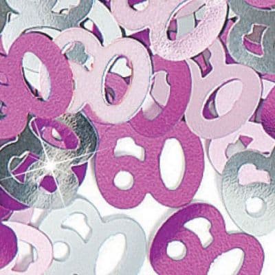 Glitz Pink 60th Table Confetti
