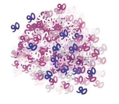 Glitz Pink 90th Table Confetti