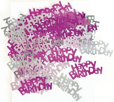 Glitz Pink Happy Birthday Table Confetti