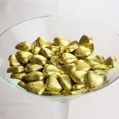 Gold Chocolate Hearts