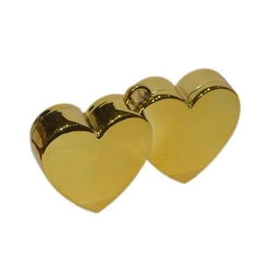 Gold Double Heart Weight x 12