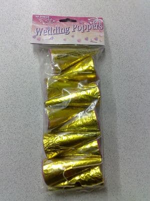 Gold Wedding Cone Poppers