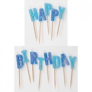 Happy Birthday Blue Candle