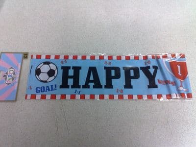 Happy Birthday Football Long Banners