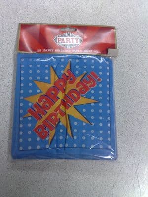 Happy Birthday Serviettes x 25