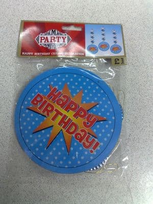 Happy Birthday Small Ceiling Decoration