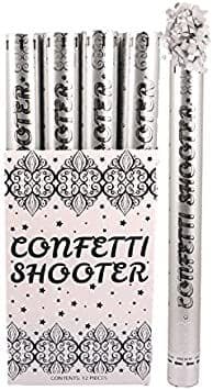 Holographic Silver Party Cannons 50 cm x 1