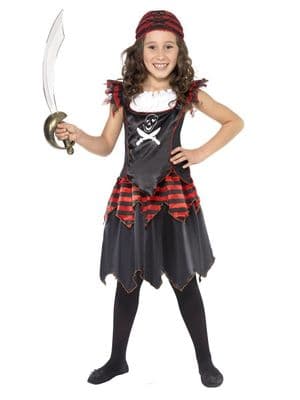 Large Girls Pirate Skull Costume