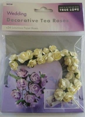 Luxurious Tea Roses  Ivory *
