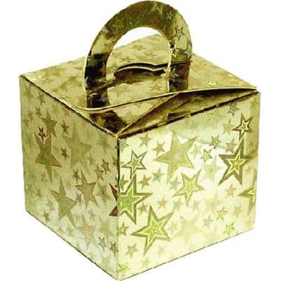 Metallic Gold Stars Card Box Weight x 1