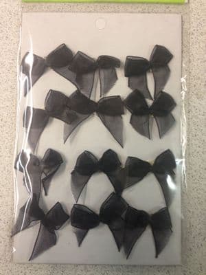 Mini Black Craft Bows