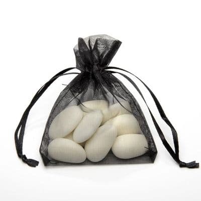 Organza Favour Bags - Black x 10