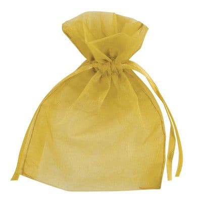 Organza Favour Bags - Gold x 10