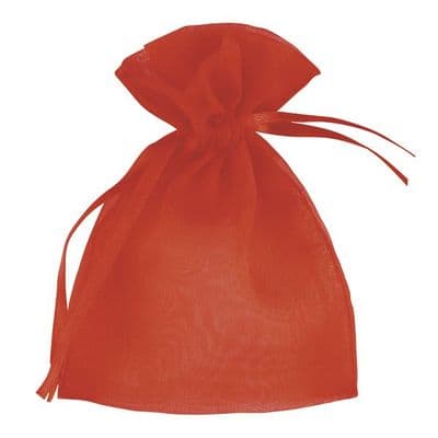 Organza Favour Bags - Red x 10