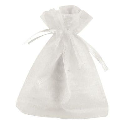Organza Favour Bags - White x 10