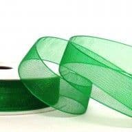 Organza Ribbon 25mm Apple Green