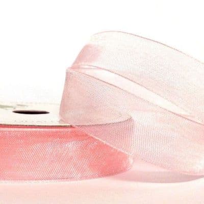 Organza Ribbon 25mm Baby Pink