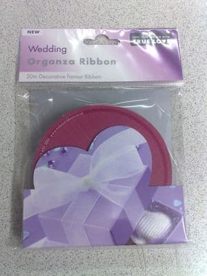 Organza Ribbon 25mm Burgundy