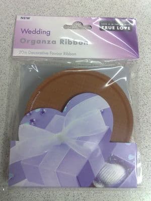 Organza Ribbon 25mm Chocolate