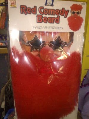 Red Bushy Comedian Beard