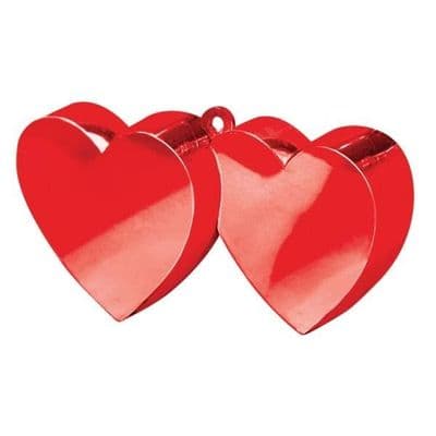 Red Double Heart Balloon Weights