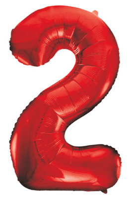 Red Number '2'
