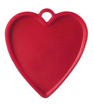 Red Plastic Balloon Heart Weights
