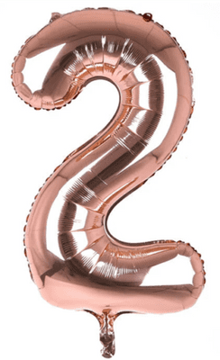 Rose Gold Number '2'