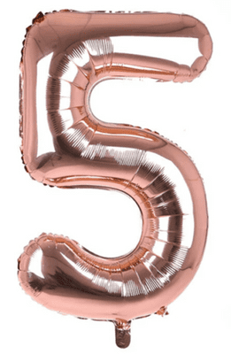 Rose Gold Number '5'