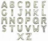 Silver Foil Letters 34