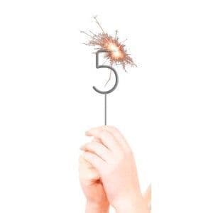 Silver Number 5 Sparkler