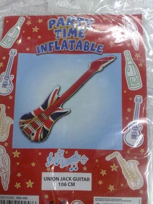 Union Jack Inflatable Guitar x 1