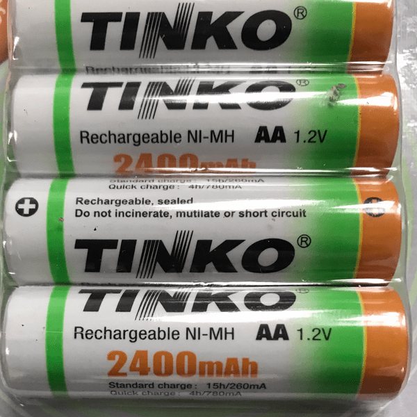 AA 2400mAh Rechargeable Batteries - Tinko