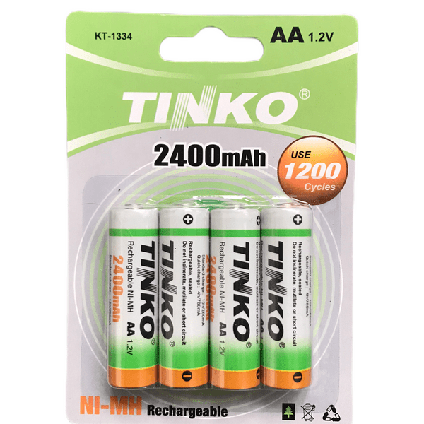 AA 2400mAh Rechargeable Batteries - Tinko