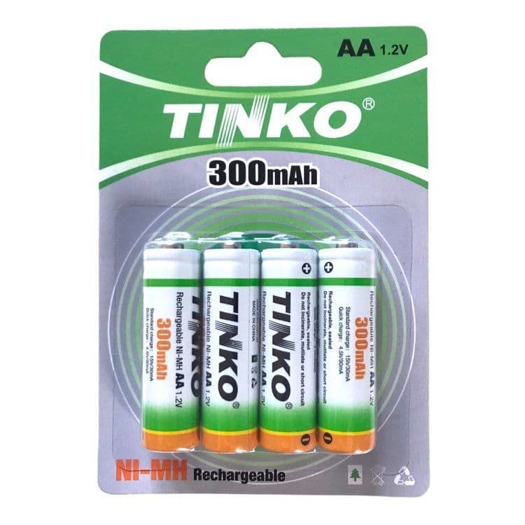 AA 300mAh Rechargeable Batteries Tinko