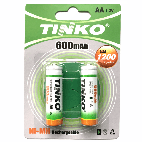 AA 600mAh Rechargeable Batteries - Tinko