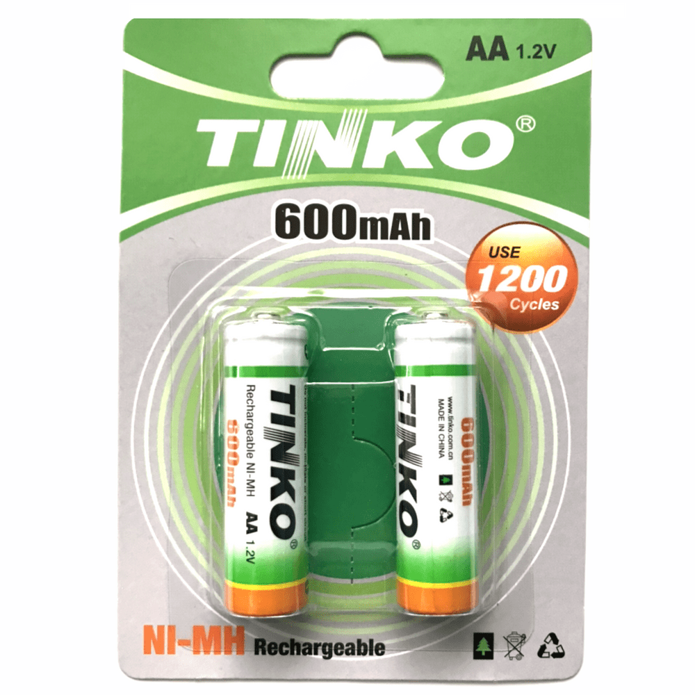 AA 600mAh Rechargeable Batteries - Tinko
